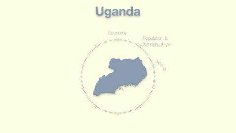 Uganda MAP revealingmotion graphics data elements Stock Footage 339862319