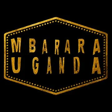 Uganda Mbarara Seal Map Design Stock Illustration