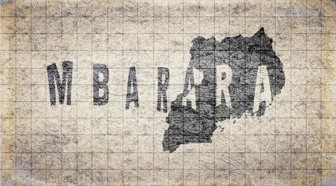 Uganda Mbarara Typography Map Stock Illustration