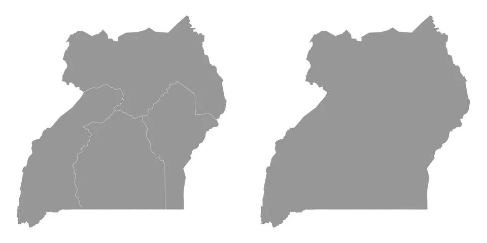 Uganda region map. Vector illustration. Stock Illustration