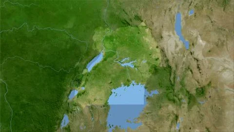 Uganda, satellite B - raw data Stock Illustration