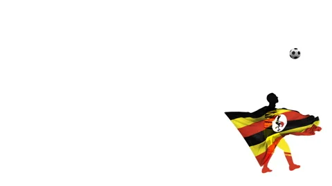 Uganda soccer player kicks  through himself Stock Footage 108858596