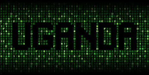 Uganda text on hex code illustration Stock-Illustration