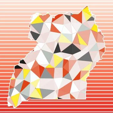 Uganda vector illustration. Uganda design on gradient stripes background. T.. Stockillustratie