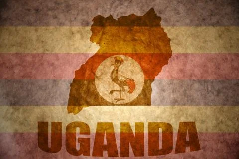 Uganda vintage map Stock Illustration
