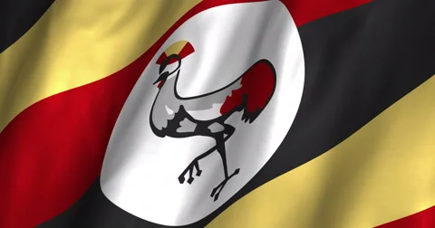 Uganda Waving Flag 4K Stock Footage 61902690