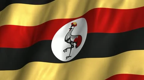 Uganda Waving Flag Stock Footage 12366808