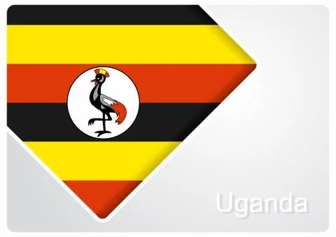 Ugandan flag design background. Vector illustration. Illustrazione stock
