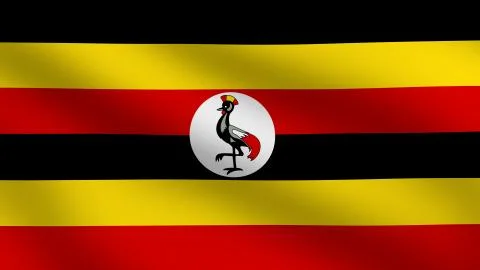 Ugandan flag Illustrazione stock