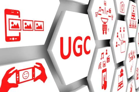UGC concept cell background 3d illustration Stock Illustration