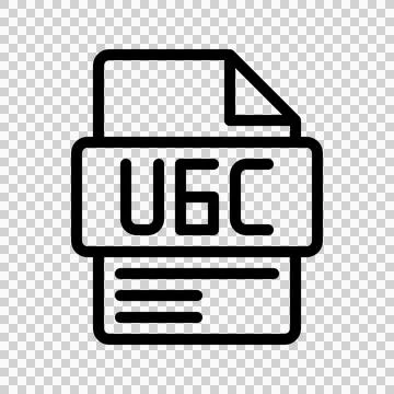 UGC Outline Icon. User Generated Content Thin line UGC icon for community conten 库存插图