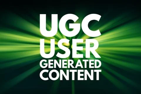 UGC - User Generated Content acronym, business concept background Stock Illustration