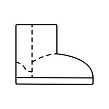 Ugg boots icon element of winter clothes icon for mobile concept and web apps Stock Illustration