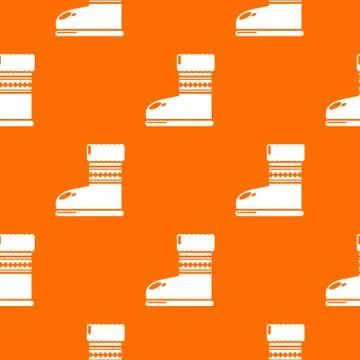 Ugg boots pattern vector orange Illustrazione stock