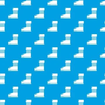 Ugg boots pattern vector seamless blue Illustrazione stock