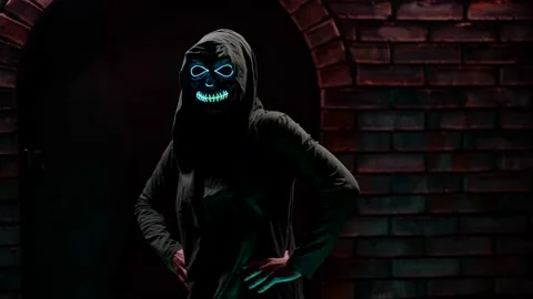 An ugly and meaningless, bizarre-looking walking dead corpse image for Halloween Stock-Footage 205032080