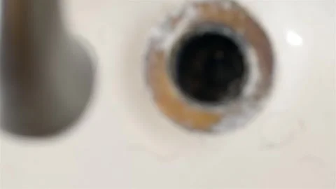 Ugly Dirty Drain Hole Problematic Household Maintenance Scene Stock Footage 334584454