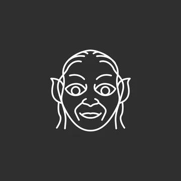 Ugly face icon. Stock Illustration