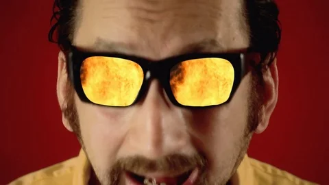 Ugly hyp Fire pyre big flame Stock Footage