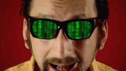 Ugly hyp Matrix code rain zoom Stockbeeldmateriaal 77478198