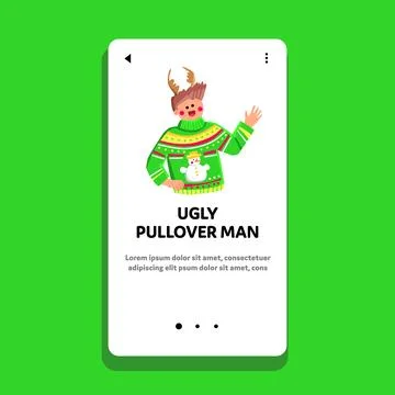 Ugly pullover man vector Ilustración de archivo