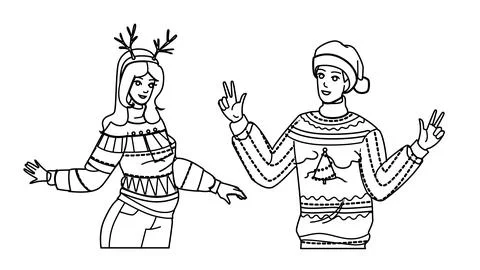 Ugly pullover vector Ilustración de archivo