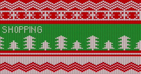 Ugly sweater with Shopping text Stock Footage 293655152