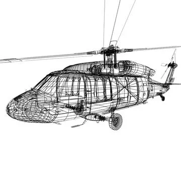 Uh 60 Black Hawk 3D Model