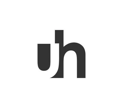 UH creative geometric initial based modern and minimal logo. Letter u h tre.. Stock Illustration