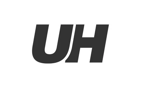 UH Techno Editable Font Logo For Corporate Branding. Bold, Futuristic Desig.. Stock Illustration