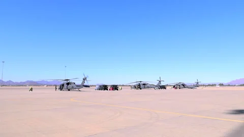 UH60 Blackhawk Preparing for Take Off Stock Footage 154269224