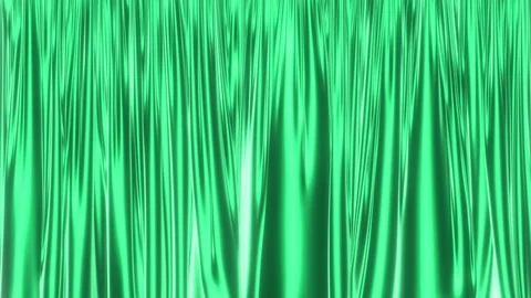 UHD 3D 60 fps animation of the green glossy curtain Stockbeeldmateriaal 104141957