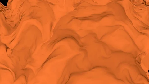 UHD 3D animated transition of the orange cloth revealing a background Video stock 98908434