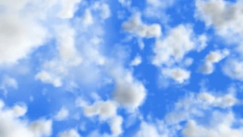 UHD 3D animation of the realistic blue cloudy sky 動画素材 108423010