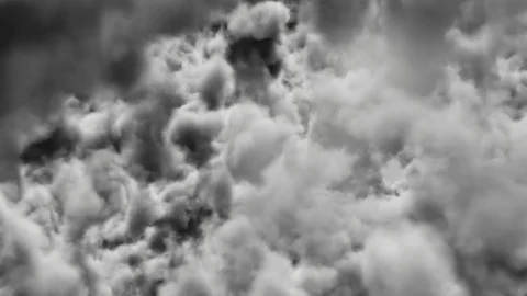 UHD 3D animation of the realistic dark stormy cloudy sky Video stock 106852844
