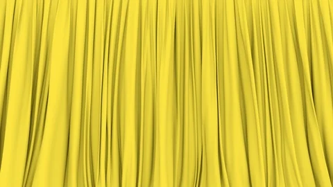 UHD 3D animation of the stage or window yellow curtain 動画素材 98763799