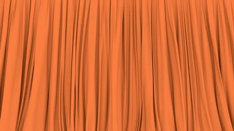 UHD 3D animation of the stage or window orange curtain 스톡 동영상 98763813