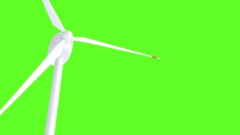 UHD 3D animation of the wind turbine against green screen 動画素材 70986542