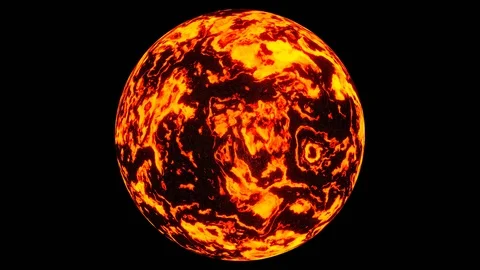 UHD 3D looping animation of the lava planet 스톡 동영상 108075838