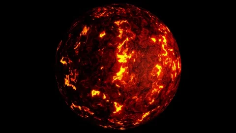 UHD 3D looping animation of the lava planet Video stock 109141913