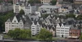 UHD 4K Aerial View Cologne Old Town Cityscape Historic City Houses People Walk 4k or 4k+ Resolution