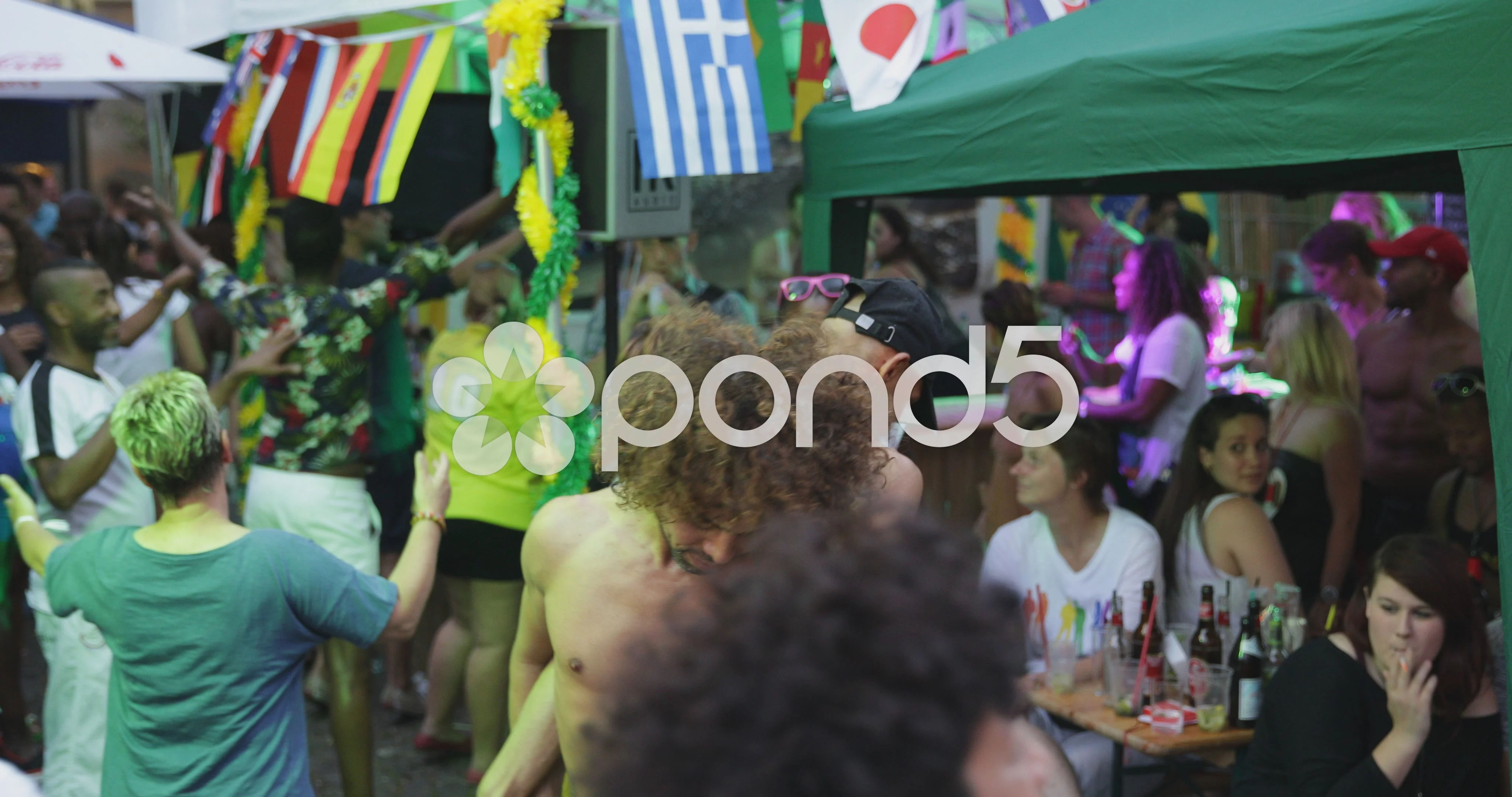 UHD 4K Brazilian Party Gay Lesbian Couple Pride Parade People Dancing Cologne pic