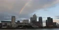 UHD 4K Canary Wharf Rainbow London Corporate Skyscrapers Office Buildings UK 4k or 4k+ Resolution