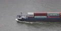 UHD 4K Container Cargo Ship Freight China Shipping Floating Ocean Boat Passing 4k or 4k+ Resolution