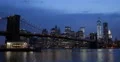 UHD 4K Establishing Shot Night New York City Downtown Skyline Brooklyn Bridge US 4k or 4k+ Resolution