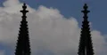 UHD 4K Establishing Shot Symbols Cologne Cathedral Gothic Towers Silhouettes Day 4k or 4k+ Resolution