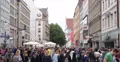 UHD 4K Famous Brands Stores Shopping Street Munich Germany People Crowd Walk 4k or 4k+ Resolution