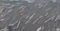 UHD 4K Frankfurt Main Central Railway Station Aerial View Trains Passing Traffic 4k or 4k+ Resolution