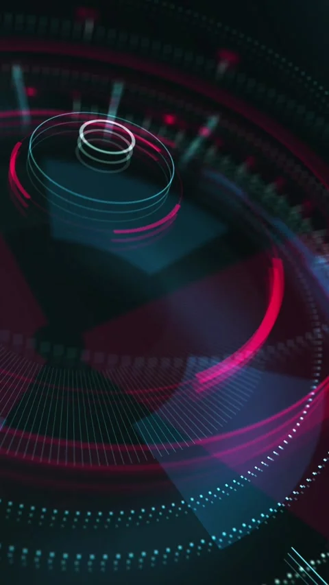 UHD 4K Hi Tech HUD Intro - Opener VERTICAL 1080 x 1920 Stock-Footage 332670924
