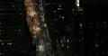 UHD 4K Illuminated Night Fifth Avenue 5th Car Traffic New York City Aerial View 4k or 4k+ Resolution